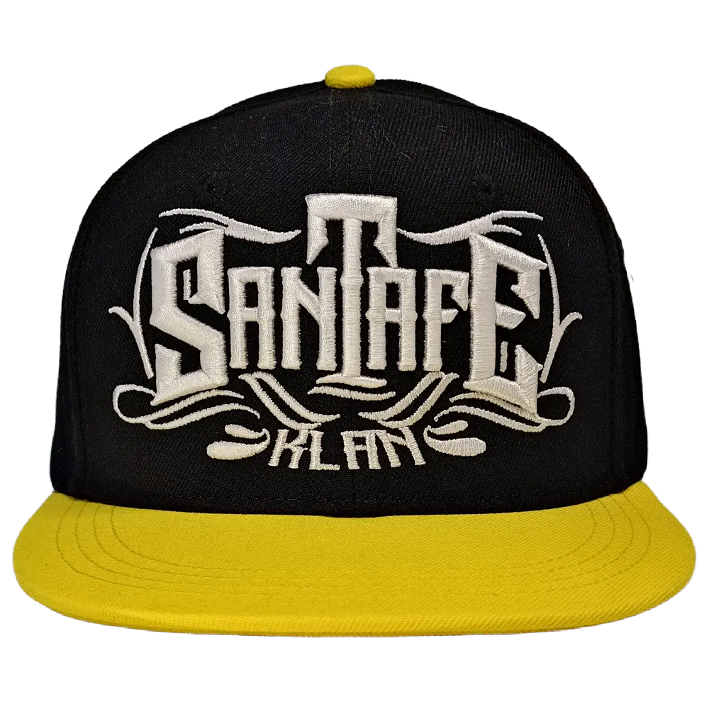 GORRA PREMIUM LOGO Y 1999 EN LA VICERA NEGRO Y AMARILLO FTE.webp