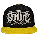 GORRA PREMIUM LOGO Y 1999 EN LA VICERA NEGRO Y AMARILLO FTE.webp