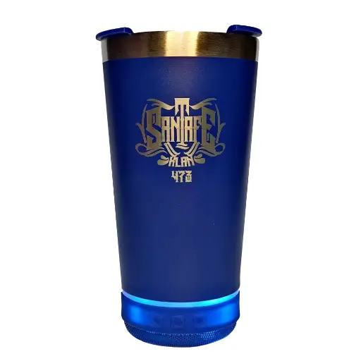 VASO CON BOCINA LOGO SANTA FE KLAN